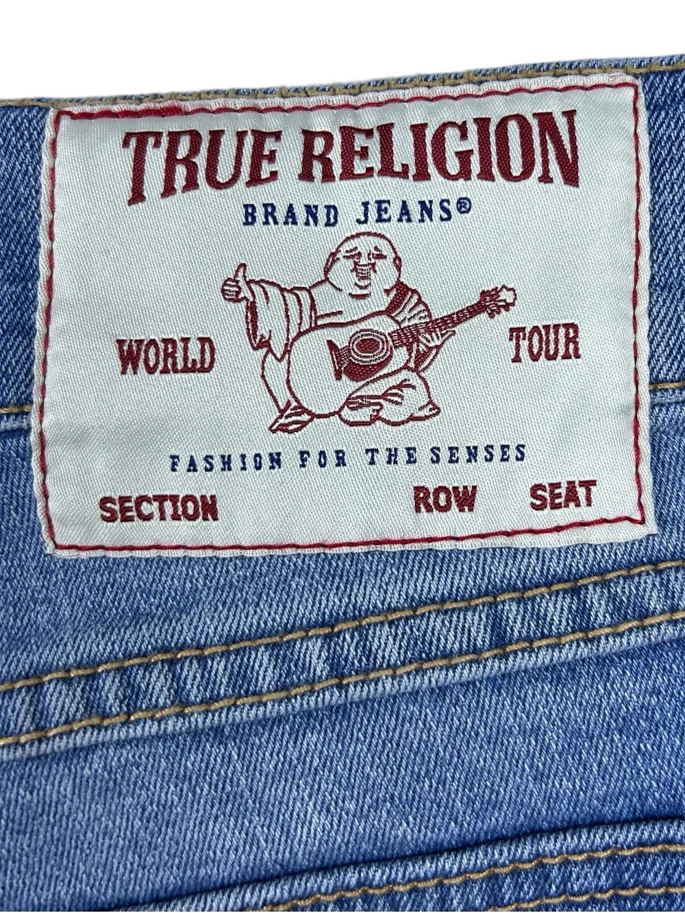 True Religion Mens Ricky Relaxed Straight Flap Pocket Super T Jeans 29x32 Y2K